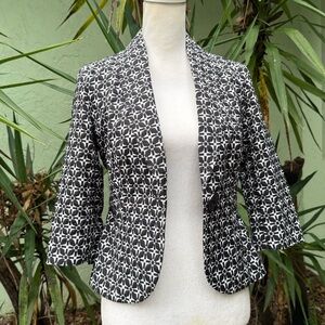 White House Black Market Black and White Blazer